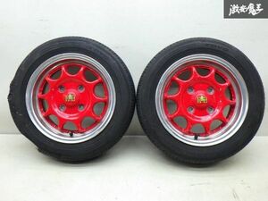 ●タケチプロジェクト スプリントハート 13インチ 5J +45 PCD 110 4H タイヤ付 155/65R13 旧ダイハツ ムーヴ ミラ オプティ リーザ 棚S-1