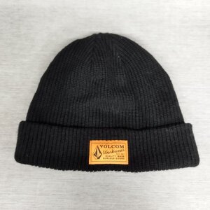 J198 Volcom ボルコム Workwear Beanie Black ビーニー ニット 帽子 ワッチ キャップ スポーツ 防寒 ブラック メンズ ロゴ パッチ