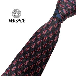 VERSACE ネクタイ グレカ模様 メドゥーサ柄 ヴェルサーチ USED 中古 m435