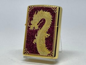 送料無料 ZIPPO[ジッポー] 両面加工 88個限定生産 GP-DRAGON88(B)ゴールドメッキ レッド