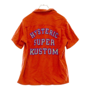 HYSTERIC GLAMOUR ヒステリックグラマー 90s hysteric super kustom 半袖ボーリングシャツ レッド 2AH-7770