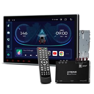 TIE124-TV◇ XTRONS 10.1インチ フルセグ TVタッチ可 2DIN カーナビ Android12 DVDプレーヤー 4G通信 SIM対応 Carplay ミラーリング