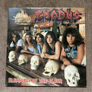 EXODUS/PLEASURES OF THE FLESH LP オリジナル thrash metal