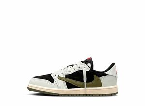 Travis Scott Nike PS Air Jordan 1 Low OG "Medium Olive" 20cm DZ5909-106