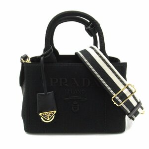 プラダ カナパ２WAYトートバッグ ブランドオフ PRADA キャンバス トートバッグ コットンキャンバス レディース