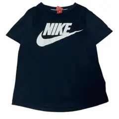 NIKE ナイキ 半袖Tシャツ ロゴT スウッシュ ブラック 夏物古着i78