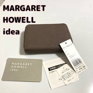 ★即決★送料無料★匿名発送★新品★ MARGARET HOWELL idea マーガレットハウエル アイデア 財布 牛革 シボ革 グレー