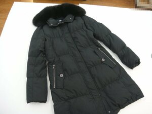 1円～ BURBERRY バーバリー ダウンコート サイズ40 ブラック リアルファー レディース