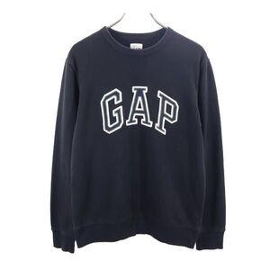 ギャップ 長袖 トレーナー XS ブラック系 GAP スウェット 裏起毛 メンズ