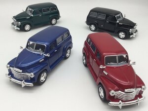 お得な4色コンプリートセット　1/36 1950 シボレー サバーバン ミニカー 車 アメ車 Aカー クラシックカー 旧車 レトロ ヴィンテージ