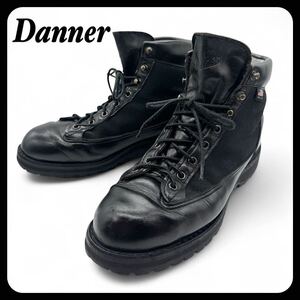 1円〜 DANNER LIGHT ダナーライト GORE-TEX ゴアテックス ブーツ ワーキングブーツ レザー 革 ブラック 黒 US10 28cm EE メンズ