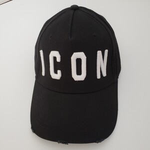 美品　DSQUARED2 ICON CAP キャップ　黒 ブラック