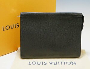 【質】★美品★ルイヴィトン/LOUIS VUITTON　タイガ ポシェット・ヴォワヤージュMM ノワール M30547 セカンドバッグ ★