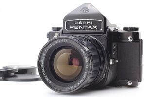 使用感少なめ★ ペンタックス Pentax 6x7 67 75mm f4.5 レンズ アイレベルファインダー 中判 フィルム カメラ モルト交換済み 完動品