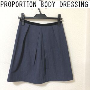 PROPORTION BODY DRESSING レディース ミニスカート デニム色 タック入り