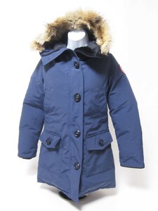 美品 送料無料 CANADA GOOSE カナダグース レディース ダウンジャケット BRONTE ブロンテ ネイビー ファー フード 2603JL XS