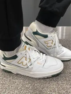 New Balance BB550PWC ホワイト　グリーン　バスケ