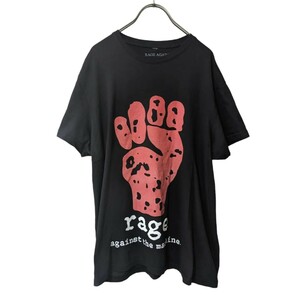 新品・正規品 Rage Against The Machine Red Fist Tシャツ レイジ・アゲインスト・ザ・マシーン バンドTシャツ ヴィンテージ復刻ブラック黒