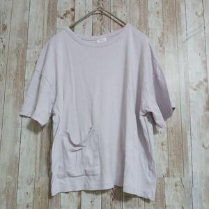 【ZARA☆半袖Tシャツ☆レディース】164cm☆カットソー☆薄紫☆パープル☆トップス☆ザラ