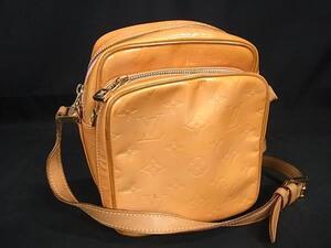 1円 LOUIS VUITTON ルイヴィトン M91037 モノグラムヴェルニ ウースター クロスボディ ショルダーバッグ オレンジ系 FI1740