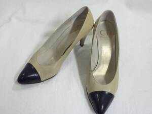 ★中古品★DIOR ディオール パンプス サイズ6 バイカラー OFM56852O