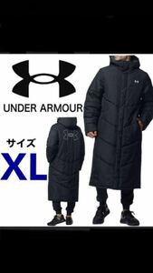 アンダーアーマー ロングコート メンズ UA ビッグ ロゴ ロングコート 1358830-001 UNDER ARMOUR ブラック XLサイズ 送料込