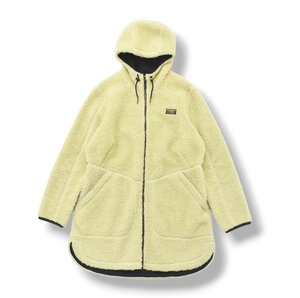 ♪美品 エルエルビーン L.L.BEAN マウンテン パイル フリース コート L クリーム 300ウェイト シェルパ ボア ロング丈 アウトドア ウェア♪