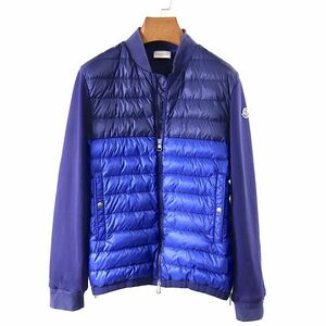 3-DJ030 モンクレール MONCLER 18年モデル ハイブリッドダウン フルジップ ネイビー S メンズ