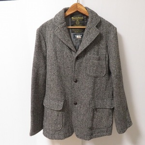 #wxc ハリスツイード HarrisTweed セプティズ SEPTIS シングルジャケット S3B 38 ツイード ヘリンボーン エルボーパッチ メンズ [903655]