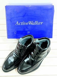 ActiveWalker　メンズ 防寒ブーツ 防水 防滑 スパイク付き ファスナー付き　ウインターブーツ　スノーブーツ　スパイク付