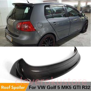 車のリアルーフリップフォルクスワーゲン vw ゴルフ 5 v MK5 R32 gti 2006 - 2009 リアスポイラー炭素繊維/frp