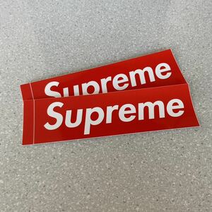 【5.7cm×20.3cm】Supreme シュプリーム Box Logo ステッカー 赤2枚 即決【正規品】