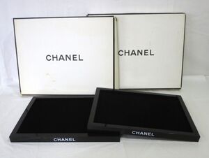 1000円スタート ジュエリートレー 計2点 CHANEL シャネル ノベルティ ブラック 黒 トレイ お盆 アクセサリーケース 箱付 11 H60013