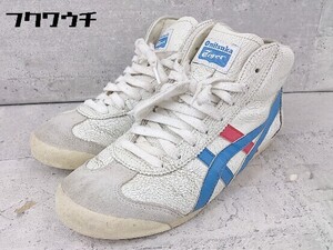 ◇ Onitsuka Tiger THL328 ハイカット スニーカー シューズ サイズ23.5cm ホワイト ブルー レッド レディース