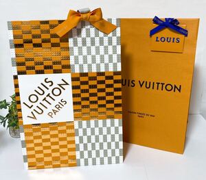 ルイヴィトン「LOUIS VUITTON」ショッパー 2枚組 レゴコラボ／通常 (4584) 正規品 付属品 ショップ袋 ブランド紙袋 バッグ用 折らずに配送