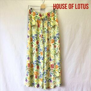 未使用 HOUSE OF LOTUS ハウスオブロータス ワイドパンツ フレアパンツ ギャザーパンツ イージーパンツ フラワー 花