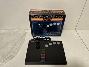 【SNK NEOGEO ネオジオCD HORI ファイティングスティック ネオ HNS-07 本体 ホリ Fighting Stick NEO コントローラー 箱付き】