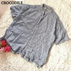 CROCODILE クロコダイル【メンズ】【L】【コットン】半袖ボタンシャツ