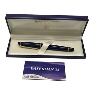 【美品】WATERMAN 万年筆 ウォーターマン エキスパートエッセンシャル ブルーマーブル ペン先 F ケース付き フランス製 筆記用具 J1196