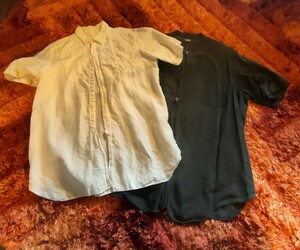 42-44 BLACK SIGN ２枚セット/コットン//ブラックサイン ロカビリー 半袖シャツ ワークシャツ