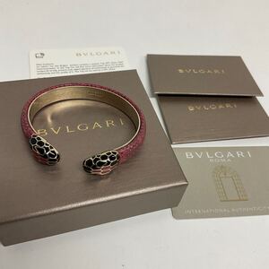 営YY076-60◆ BVLGARI／ブルガリ セルペンティ フォーエバー 蛇 ヘビ バングル ブレスレット 箱あり