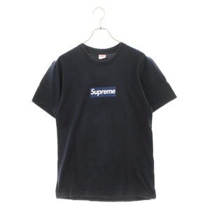 SUPREME シュプリーム 15SS ×New York Yankees Box Logo Tee ニューヨークヤンキース ボックスロゴ半袖Tシャツ ネイビー