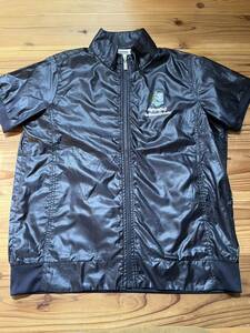 送料込み！Kolwin 半袖 ジップアップ JACKET ナイロンジャケット 黒 Lサイズ 160/88A コルウィン GOLF ゴルフウェア ベスト