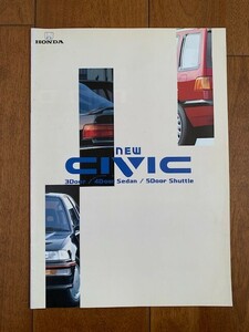 HONDA NEW CIVIC ホンダ シビック カタログ 1989年 16ページ 昭和レトロ ★10円スタート★