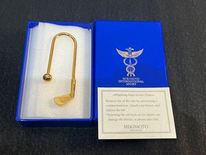 ★316★ MIKIMOTO ミキモト インターナショルスポーツ ゴルフクラブ キーホルダー 箱付き 未使用 