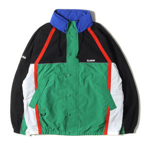 X-LARGE エクストララージ ジャケット サイズ:L マルチ オアネルド ナイロン トラック ジャケット MULTI PANELED NYLON JACKET ブラック