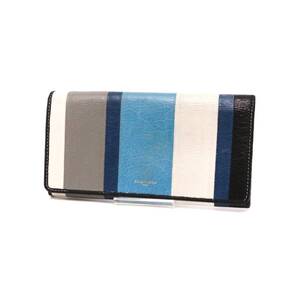 バレンシアガ 長財布 ロングウォレット long wallet マルチカラー レザー 本革 青 ブルー blue BALENCIAGA