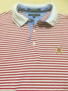 90s TOMMYHILFIGER GOLF トミーヒルフィガー ゴルフ 赤 白 ボーダーポロシャツ 送料込！