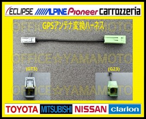 GPSアンテナ(G23 GT5)変換ハーネストヨタ イクリプス アルパイン パナソニック ケンウッド クラリオン ダイハツ スズキ ニッサン ホンダ c