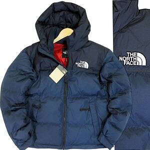 新品◆THE NORTH FACE◆NUPTSE ヌプシ ハイブリッド RDSグースダウン フーディー ダウンジャケット XL 紺◆ノースフェイス◆J3060